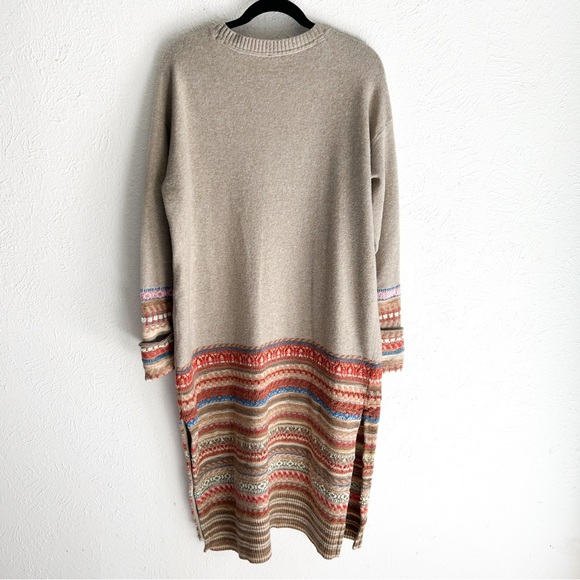 Daily Practice by Anthropologie Sweater Midi Dress Fair Isle Knit M Cozycore - Picture 3 of 6